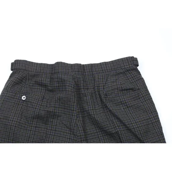 Vintage 30s Mens Size 32x28 Distressed Wool Wide Leg Pants Trousers Plaid USA